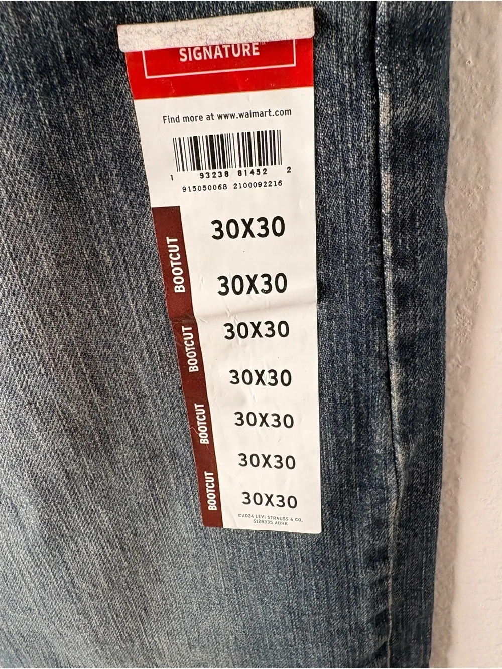 Levi Strauss Signature Bootcut Dark Indigo Straight-Leg Jeans Mens Size 30X30